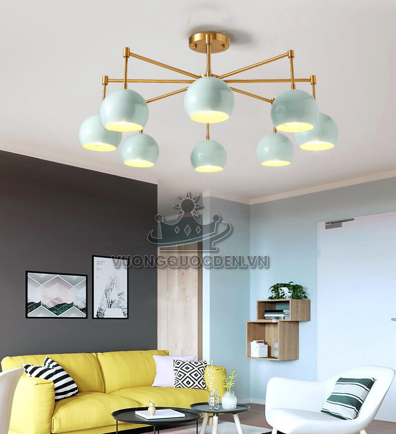 10+ mẫu đèn ốp trần cho phòng khách chung cư rộng rãi, thời thượng
